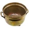 Cazan vintage din alama cu picioare ornamentale - 13,5cm, imagine 2
