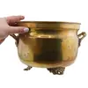Cazan vintage din alama cu picioare ornamentale - 13,5cm, imagine 3