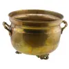 Cazan vintage din alama cu picioare ornamentale - 13,5cm