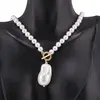 Colier Perle de Mallorca albe 6mm cu pandantiv, imagine 2