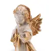 Decoratiune statueta din gips Inger auriu rugandu-se, 32cm, imagine 2