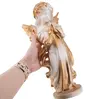 Decoratiune statueta din gips Inger auriu rugandu-se, 32cm, imagine 4