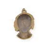 Decoratiune vintage cap Buddha din alama, 6cm, imagine 2