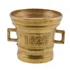 Decoratiune vintage din alama galeata cu doua manere, 10cm