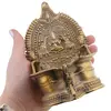 Decoratiune vintage din alama lampa Kamakshi - 13,5cm, imagine 3