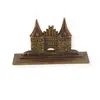 Decoratiune vintage din bronz portiile Holstentor Lubeck - 7,5cm