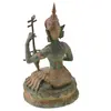 Decoratiune vintage din bronz zeita Saraswati cantand la veena, 20cm, imagine 2