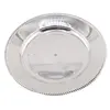 Farfurie metalica decorativa vintage rotunda cu margine rasucita - 12,5cm
