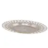Farfurie metalica metalica vintage cu margine decupata geometric, 12cm, imagine 2
