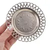 Farfurie metalica metalica vintage cu margine decupata geometric, 12cm, imagine 3