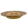 Farfurie vintage din alama cu design floral embosat, 24cm, imagine 2