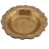 Farfurie vintage din alama cu design floral embosat, 24cm