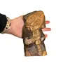 Figurina vintage din lemn sculptat manual muzician tribal violonist - 15,5cm, imagine 3