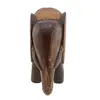 Figurina vintage elefant din lemn sculptat manual, 15cm, imagine 2