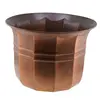 Ghiveci decorativ vintage din cupru fasonat - 14,5cm