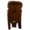 Masca decorativa vintage din lemn sculptat manual, chip barbatesc african - 63cm, imagine 2