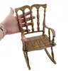 Mini scaun balansoar vintage din alama - 22,5cm, imagine 3