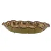 Platou vintage din alama cu margini ondulate, 29cm, imagine 2