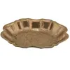Platou vintage din bronz lucrat manual, forma neregulata - 32cm