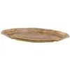 Platou vintage oval din alama cu margine reliefata, 25cm, imagine 2