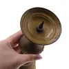 Sfesnic inalt vintage din bronz cu motive florale, 28cm, imagine 3