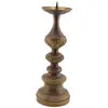 Sfesnic inalt vintage din bronz cu motive florale, 28cm