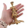 Sfesnic vintage din alama cu inger decorativ, 12cm, imagine 3