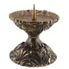 Sfesnic vintage din bronz cu decor baroc, 15cm