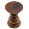 Sfesnic vintage din lemn cu baza rotunda 12cm, imagine 2