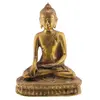 Statueta vintage Buddha din alama, mudra Bhumisparsha - 19cm