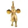 Statueta vintage elefant din alama cu trompa ridicata, 14cm, imagine 2