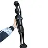 Statueta vintage femeie africana din lemn, cu vas pe cap - 63cm, imagine 3