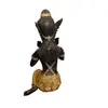 Statueta vintage Teppanom gardianul templului din bronz cu detalii aurii - 22cm, imagine 2