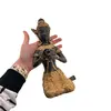 Statueta vintage Teppanom gardianul templului din bronz cu detalii aurii - 22cm, imagine 3
