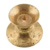Suport vintage pentru lumanare din alama, 8cm, imagine 2