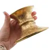 Suport vintage pentru lumanare din alama, 8cm, imagine 3