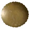 Tava decorativa vintage din alama gravata cu motive orientale , 30cm