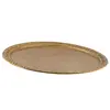 Tava rotunda vintage din bronz cu margine decorata, 31cm, imagine 2