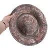 Tava rustica vintage metalica cu simboluri gravate, 30cm, imagine 3
