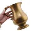 Ulcior vintage din alama cu maner gravat, 18cm, imagine 3