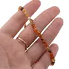Bratara Agat portocaliu dantelat sfere fatetate 4mm, imagine 3