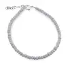 Bratara Opal albastru discuri fatetate cu Argint 925, 3-4mm