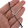 Bratara reglabila pe snur negru cu Larimar discuri fatetate 3mm si doi bumbi de aur, imagine 4