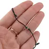 Bratara reglabila pe snur negru cu Malachit cuburi fatetate 3mm si un bumb de aur, imagine 4