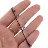 Bratara reglabila pe snur negru cu Safir discuri fatetate 3mm si doi bumbi de aur, imagine 4