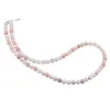 Colier Opal roz sfere cu Argint 925, 6mm