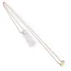 Pandantiv dublu varf cu gaura orizontala si lant auriu, Cristal de stanca 40mm, imagine 2