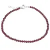 Bratara Granat Rhodolit sfere fatetate cu Argint 925, 3mm