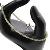 Bratara Peridot cuburi fatetate cu Argint 925, 2-3mm, imagine 3