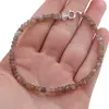 Bratara Piatra Lunii maro discuri fatetate cu Argint 925, 4mm, imagine 4